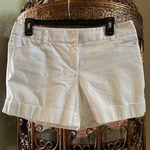 Express White Cotton Shorts